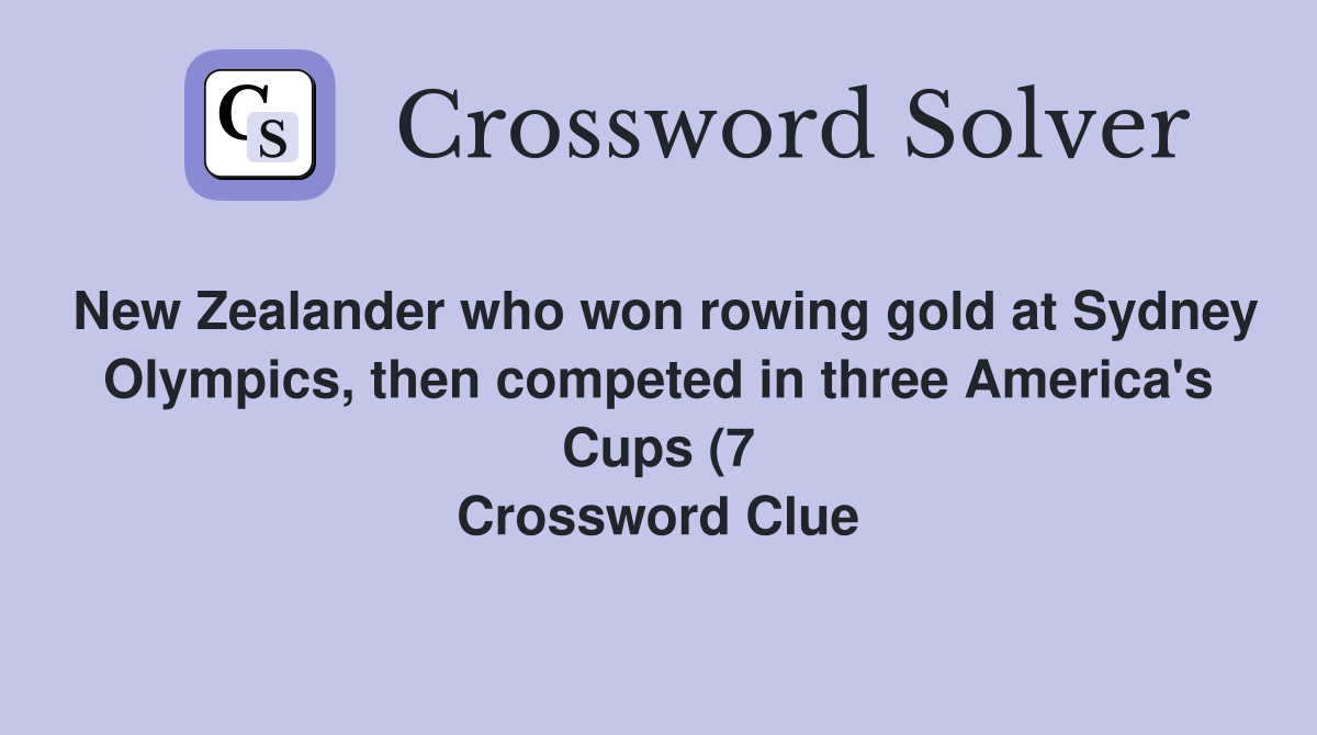 New Zealander who won rowing gold at Sydney Olympics then competed in New Zealander who won rowing gold at Sydney Olympics then competed in
